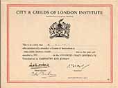 City & Guils of London Institute Advanced Craft Carpentry and Joinery Certificate